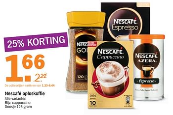 Aanbiedingen Cappuccino doosje - Nescafe - Geldig van 10/07/2017 tot 16/07/2017 bij Albert Heijn