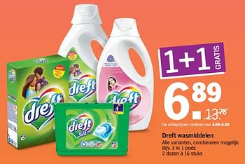 Aanbiedingen Dreft wasmiddelen 3 in 1 pods - Dreft - Geldig van 10/07/2017 tot 16/07/2017 bij Albert Heijn
