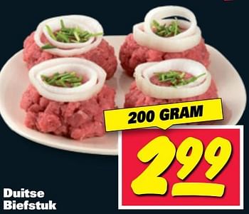 Aanbiedingen Duitse biefstuk - Huismerk - Nettorama - Geldig van 11/07/2017 tot 16/07/2017 bij Nettorama