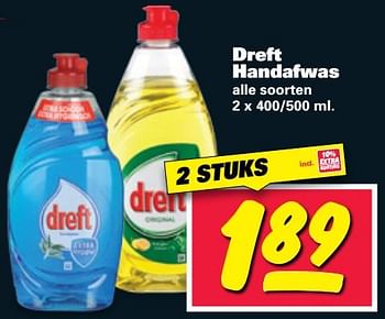 Aanbiedingen Dreft handafwas - Dreft - Geldig van 11/07/2017 tot 16/07/2017 bij Nettorama