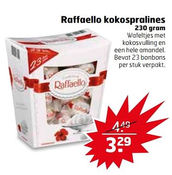Aanbiedingen Raffaello kokospralines - Raffaello - Geldig van 11/07/2017 tot 16/07/2017 bij Trekpleister