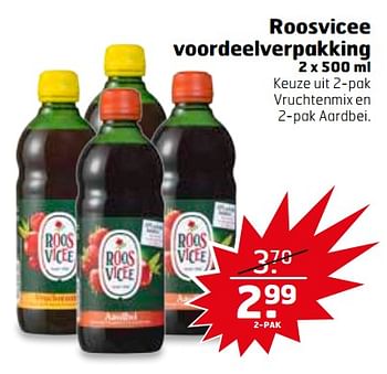 Aanbiedingen Roosvicee voordeelverpakking - Roosvicee - Geldig van 11/07/2017 tot 16/07/2017 bij Trekpleister