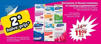 Aanbiedingen Davitamon vitamine d aquosum - Davitamon - Geldig van 11/07/2017 tot 16/07/2017 bij Trekpleister