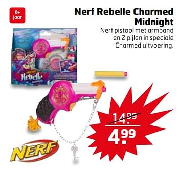 Aanbiedingen Nerf rebelle charmed midnight - Nerf - Geldig van 11/07/2017 tot 16/07/2017 bij Trekpleister