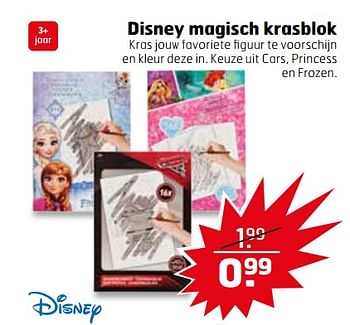 Aanbiedingen Disney magisch krasblok - Disney - Geldig van 11/07/2017 tot 16/07/2017 bij Trekpleister