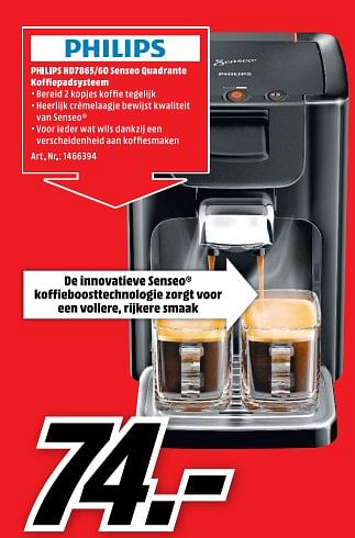 Om toevlucht te zoeken smokkel Welke Philips Philips hd7865-60 senseo quadrante koffiepadsysteem - Promotie bij  Media Markt