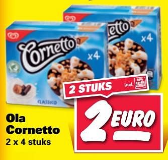 Aanbiedingen Ola cornetto - Ola - Geldig van 11/07/2017 tot 16/07/2017 bij Nettorama