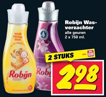 Aanbiedingen Robijn wasverzachter - Robijn - Geldig van 11/07/2017 tot 16/07/2017 bij Nettorama
