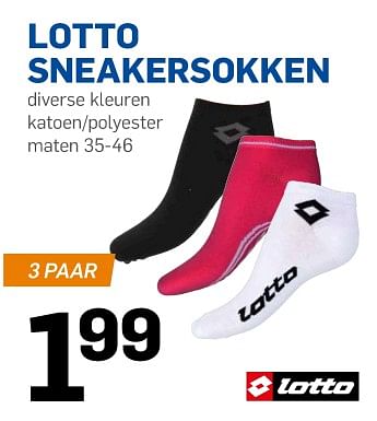 Aanbiedingen Lotto sneakersokken - Lotto - Geldig van 12/07/2017 tot 18/07/2017 bij Action