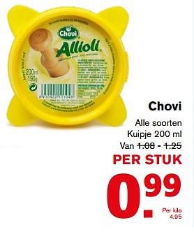 Aanbiedingen Chovi allioli - Chovi - Geldig van 12/07/2017 tot 18/07/2017 bij Hoogvliet