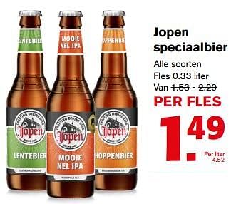 Aanbiedingen Jopen speciaalbier - Jopen - Geldig van 12/07/2017 tot 18/07/2017 bij Hoogvliet