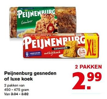 Aanbiedingen Peijnenburg gesneden of luxe koek - Peijnenburg - Geldig van 12/07/2017 tot 18/07/2017 bij Hoogvliet
