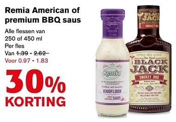 Aanbiedingen Remia american of premium bbq saus - Remia - Geldig van 12/07/2017 tot 18/07/2017 bij Hoogvliet