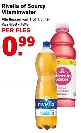 Aanbiedingen Rivella of sourcy vitaminwater - Huismerk - Hoogvliet - Geldig van 12/07/2017 tot 18/07/2017 bij Hoogvliet