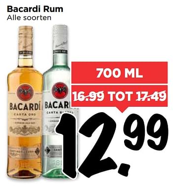 Aanbiedingen Bacardi rum - Bacardi - Geldig van 15/07/2017 tot 22/07/2017 bij Vomar