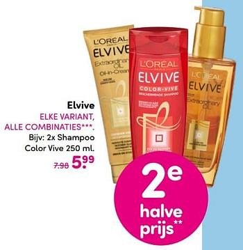 Aanbiedingen Elvive shampoo color vive - L'Oreal Paris - Geldig van 10/07/2017 tot 23/07/2017 bij da