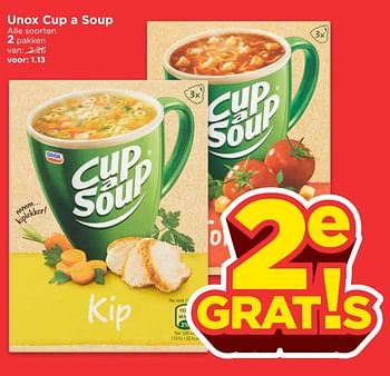 Aanbiedingen Unox cup a soup - Unox - Geldig van 15/07/2017 tot 22/07/2017 bij Vomar