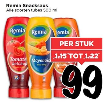 Aanbiedingen Remia snacksaus - Remia - Geldig van 15/07/2017 tot 22/07/2017 bij Vomar