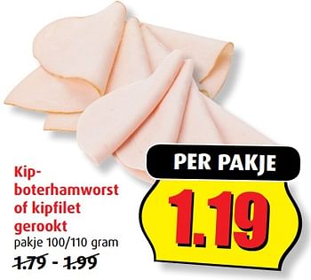Aanbiedingen Kipboterhamworst of kipfilet gerookt - Huismerk - Boni Supermarkt - Geldig van 12/07/2017 tot 18/07/2017 bij Boni Supermarkt