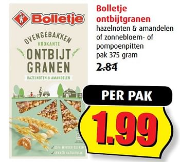 Aanbiedingen Bolletje ontbijtgranen - Bolletje - Geldig van 12/07/2017 tot 18/07/2017 bij Boni Supermarkt