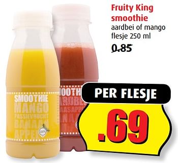Aanbiedingen Fruity king smoothie - Fruity King - Geldig van 12/07/2017 tot 18/07/2017 bij Boni Supermarkt