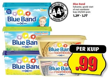 Aanbiedingen Blue band halvarine, goede start of met roomboter - Blue Band - Geldig van 12/07/2017 tot 18/07/2017 bij Boni Supermarkt