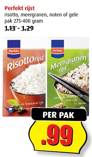 Aanbiedingen Perfekt rijst - Perfekt - Geldig van 12/07/2017 tot 18/07/2017 bij Boni Supermarkt