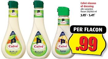 Aanbiedingen Calvé slasaus of dressing - Calve - Geldig van 12/07/2017 tot 18/07/2017 bij Boni Supermarkt