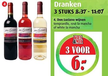 Aanbiedingen Don luciano wijnen tempranillo - Rode wijnen - Geldig van 12/07/2017 tot 18/07/2017 bij Boni Supermarkt