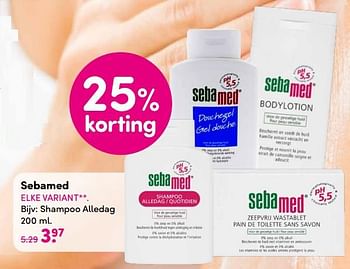 Aanbiedingen Sebamed shampoo alledag - Sebamed - Geldig van 10/07/2017 tot 23/07/2017 bij da