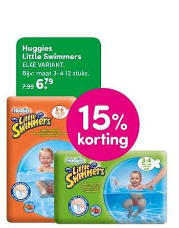 Aanbiedingen Huggies little swimmers - Huggies - Geldig van 10/07/2017 tot 23/07/2017 bij da