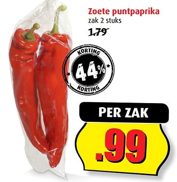 Aanbiedingen Zoete puntpaprika - Huismerk - Boni Supermarkt - Geldig van 12/07/2017 tot 18/07/2017 bij Boni Supermarkt