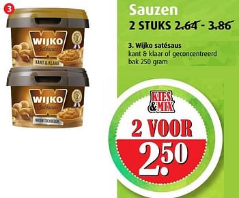 Aanbiedingen Wijko satésaus - Wijko - Geldig van 12/07/2017 tot 18/07/2017 bij Boni Supermarkt