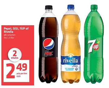 Aanbiedingen Pepsi, sisi, 7up of rivella - Huismerk - Attent - Geldig van 13/07/2017 tot 26/07/2017 bij Attent