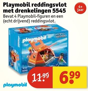 Aanbiedingen Playmobil reddingsvlot met drenkelingen 5545 - Playmobil - Geldig van 11/07/2017 tot 23/07/2017 bij Kruidvat
