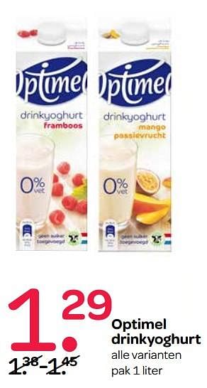 Aanbiedingen Optimel drinkyoghurt - Optimel - Geldig van 13/07/2017 tot 26/07/2017 bij Spar