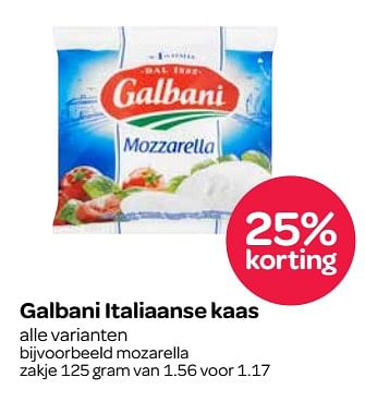 Aanbiedingen Galbani italiaanse kaas - Galbani - Geldig van 13/07/2017 tot 26/07/2017 bij Spar