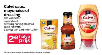 Aanbiedingen Calvé saus, mayonaise of dressing - Calve - Geldig van 13/07/2017 tot 26/07/2017 bij Spar
