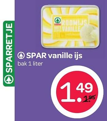 Aanbiedingen Spar vanille ijs - Spar - Geldig van 13/07/2017 tot 26/07/2017 bij Spar