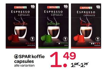 Aanbiedingen Spar koffie capsules - Spar - Geldig van 13/07/2017 tot 26/07/2017 bij Spar