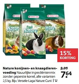 Aanbiedingen Nature konijnen- en knaagdierenvoeding - Versele-Laga - Geldig van 10/07/2017 tot 30/07/2017 bij Boerenbond