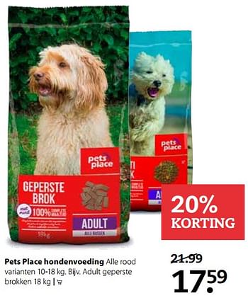 Aanbiedingen Pets place hondenvoeding - Petsplace - Geldig van 10/07/2017 tot 30/07/2017 bij Boerenbond