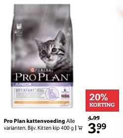 Aanbiedingen Pro plan kattenvoeding - Purina - Geldig van 10/07/2017 tot 30/07/2017 bij Boerenbond