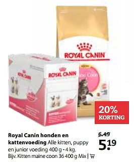 Aanbiedingen Royal canin honden en kattenvoeding - Royal Canin - Geldig van 10/07/2017 tot 30/07/2017 bij Boerenbond