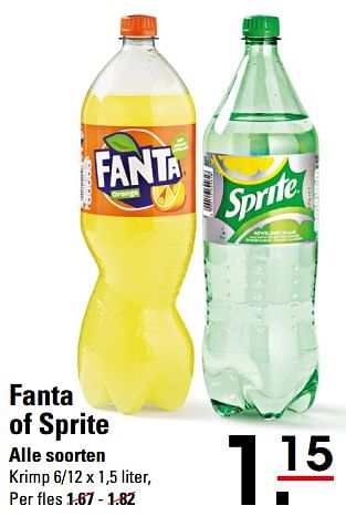 Aanbiedingen Fanta of sprite - Huismerk - Sligro - Geldig van 11/07/2017 tot 31/07/2017 bij Sligro