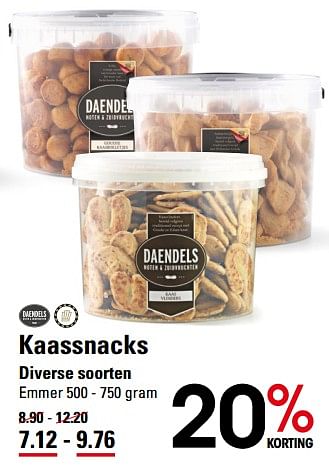 Aanbiedingen Kaassnacks - Daendels - Geldig van 11/07/2017 tot 31/07/2017 bij Sligro