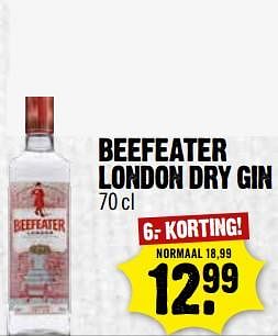 Aanbiedingen Beefeater london dry gin - Beefeater - Geldig van 15/07/2017 tot 22/07/2017 bij Dirk III