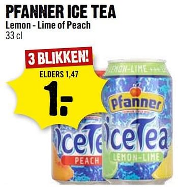Aanbiedingen Pfanner ice tea - Pfanner - Geldig van 15/07/2017 tot 22/07/2017 bij Dirk III