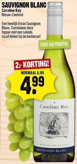 Aanbiedingen Sauvignon blanc caroline bay - Witte wijnen - Geldig van 15/07/2017 tot 22/07/2017 bij Dirk III