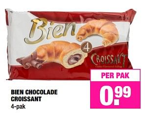Aanbiedingen Bien chocolade croissant - Huismerk - Big Bazar - Geldig van 17/07/2017 tot 30/07/2017 bij Big Bazar